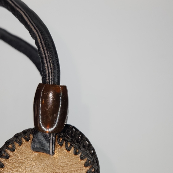 ALDO Artisan Boho Vibe Brown & Cream Faux Leather Handbag - Picture 4 of 8